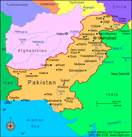 Hyderabad Pakistan map